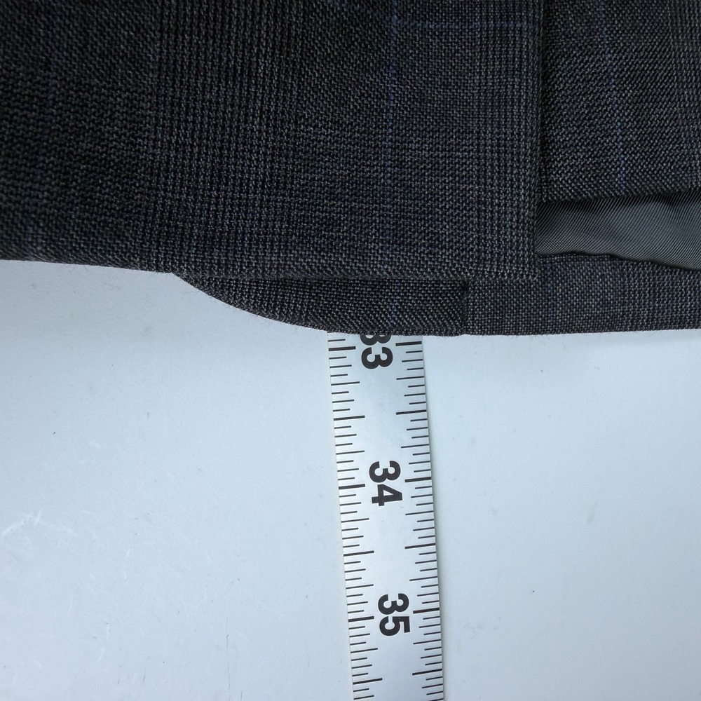 Jos. A. Bank 43R 100% Wool Sport Blazer Grey Glen‎ Plaid Signature Collection - Picture 10 of 10